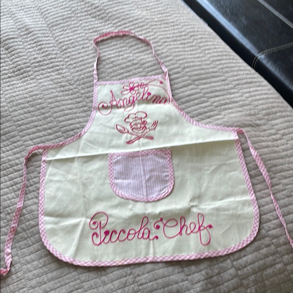 Piccola Chef Angelina Apron with Pink Accents